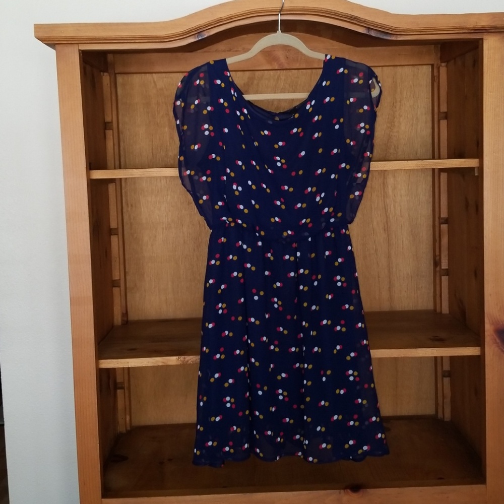 Blue Polka dot Dress